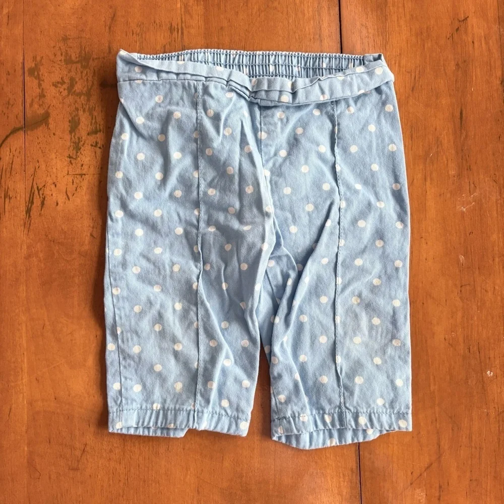 Vintage Y2K Kids Baby Girl Garanimals 2-Piece Baby Blue Polka Dot Set Size 18M